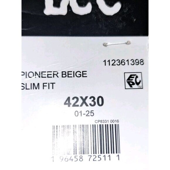 Lee NEW Men's Beige Active Stretch Motion Flex Slim Straight Pants 42x30 - Picture 8 of 8